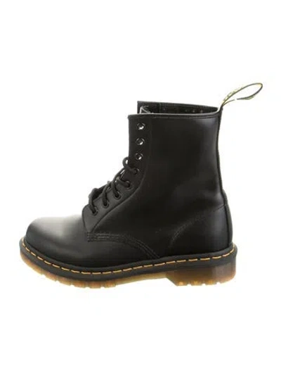Pre-owned Dr. Martens Leather Combat Boots In Black