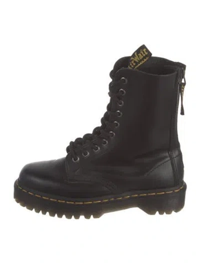Pre-owned Dr. Martens Leather Combat Boots In Black