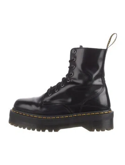 Pre-owned Dr. Martens Leather Combat Boots In Black