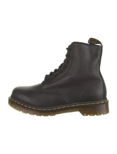 Pre-owned Dr. Martens Leather Combat Boots In Black