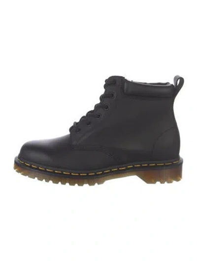 Pre-owned Dr. Martens Leather Combat Boots In Blue