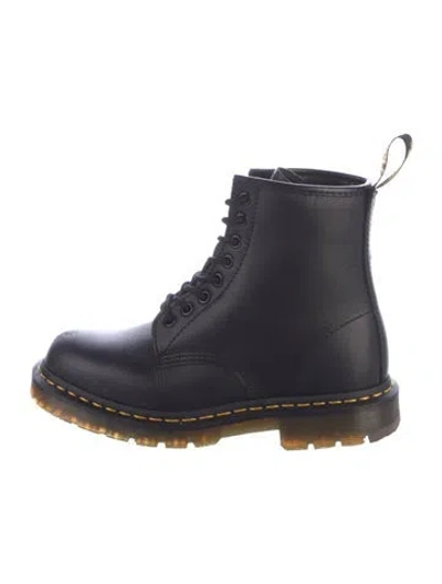 Pre-owned Dr. Martens Leather Combat Boots In Blue