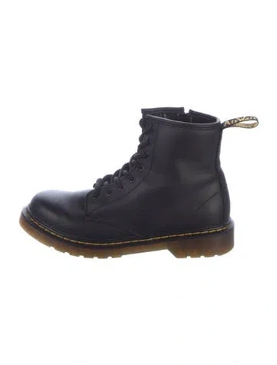 Pre-owned Dr. Martens Leather Combat Boots In Blue