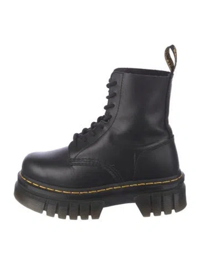 Pre-owned Dr. Martens Leather Combat Boots In Blue