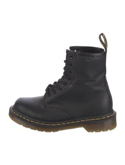 Pre-owned Dr. Martens Leather Combat Boots In Blue
