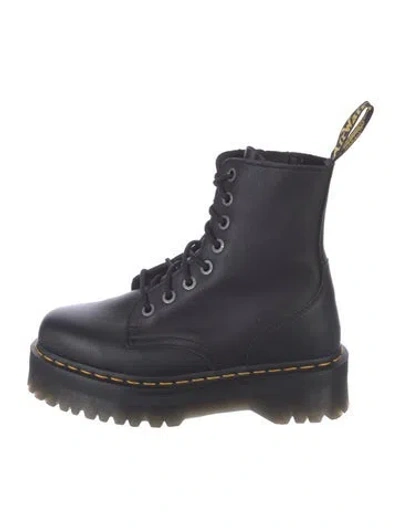 Pre-owned Dr. Martens Leather Combat Boots In Blue