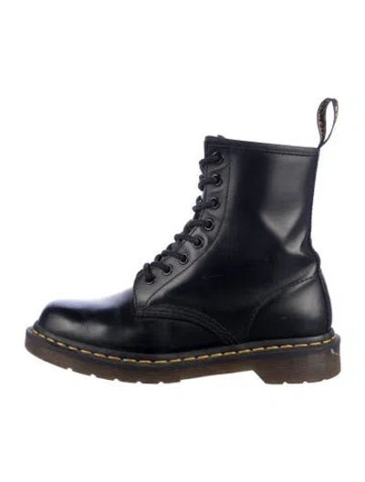 Pre-owned Dr. Martens Leather Combat Boots In Blue