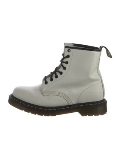 Pre-owned Dr. Martens Leather Combat Boots In Gray