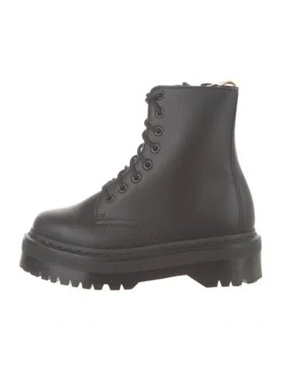 Pre-owned Dr. Martens Leather Combat Boots In Gray