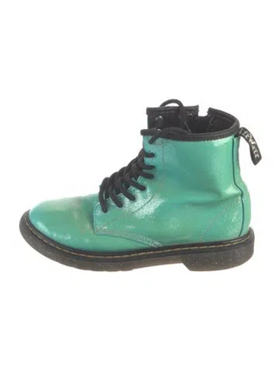 Pre-owned Dr. Martens Leather Combat Boots In Green
