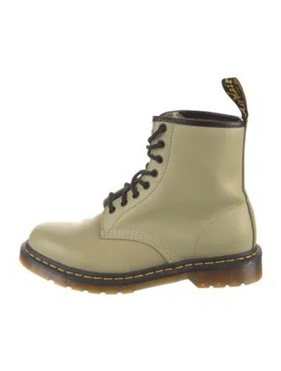 Pre-owned Dr. Martens Leather Combat Boots In Green