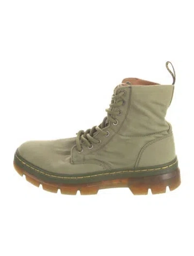 Pre-owned Dr. Martens Leather Combat Boots In Green