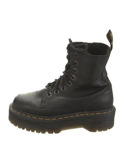 Pre-owned Dr. Martens Leather Combat Boots In Green