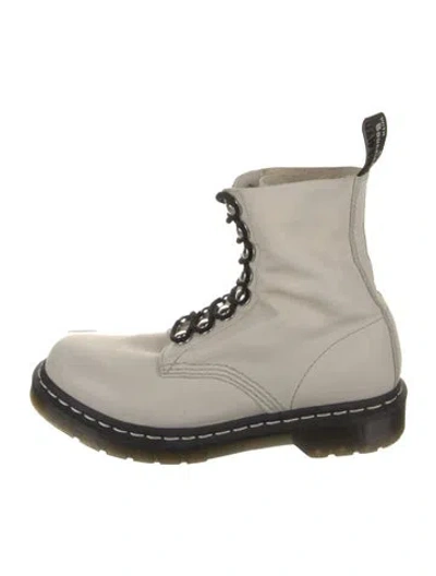 Pre-owned Dr. Martens Leather Combat Boots In Neutral