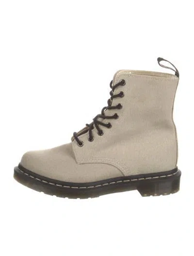 Pre-owned Dr. Martens Leather Combat Boots In Neutral