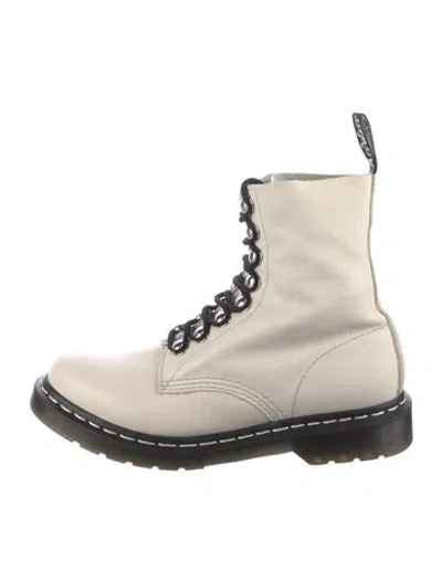 Pre-owned Dr. Martens Leather Combat Boots In Neutral