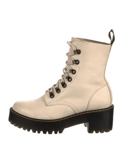 Pre-owned Dr. Martens Leather Combat Boots In Neutral