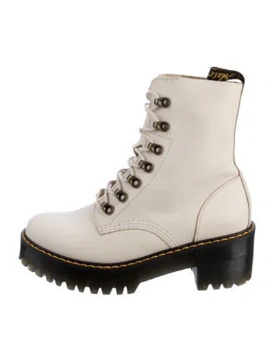 Pre-owned Dr. Martens Leather Combat Boots In Neutral