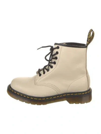 Pre-owned Dr. Martens Leather Combat Boots In Neutral