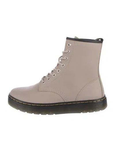 Pre-owned Dr. Martens Leather Combat Boots In Neutral