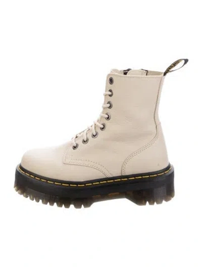 Pre-owned Dr. Martens Leather Combat Boots In Neutrals