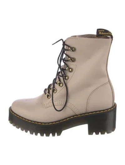 Pre-owned Dr. Martens Leather Combat Boots In Neutrals