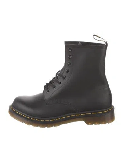 Pre-owned Dr. Martens Leather Combat Boots W/ Tags In Black