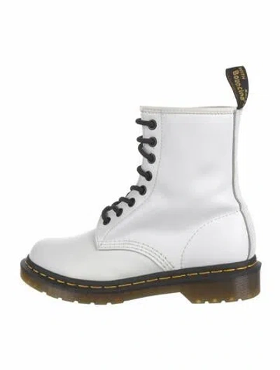 Pre-owned Dr. Martens Leather Combat Boots In White
