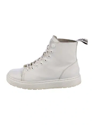 Pre-owned Dr. Martens Leather Combat Boots In White