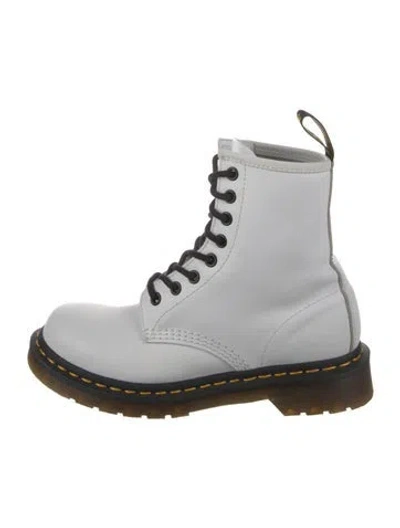 Pre-owned Dr. Martens Leather Combat Boots In White