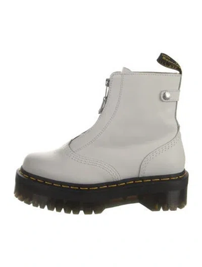 Pre-owned Dr. Martens Leather Combat Boots In White