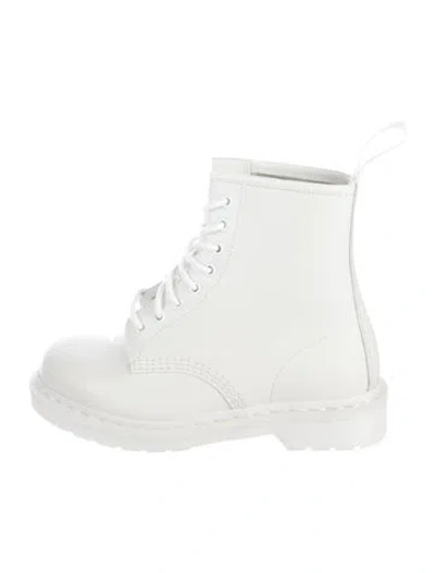Pre-owned Dr. Martens Leather Combat Boots In White