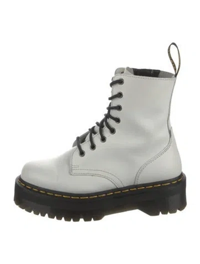 Pre-owned Dr. Martens Leather Combat Boots In White