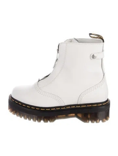 Pre-owned Dr. Martens Leather Combat Boots In White