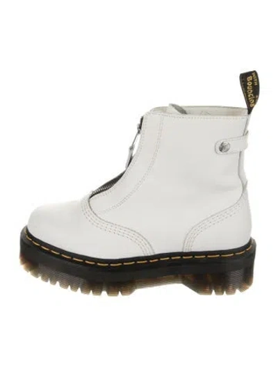 Pre-owned Dr. Martens Leather Combat Boots In White