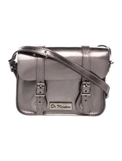 Pre-owned Dr. Martens Leather Crossbody Bag In Grey