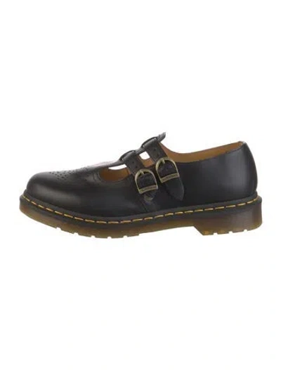 Pre-owned Dr. Martens Leather Cutout Accent Oxfords In Black
