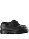Dr. Martens' Leather Derby Shoes In Black
