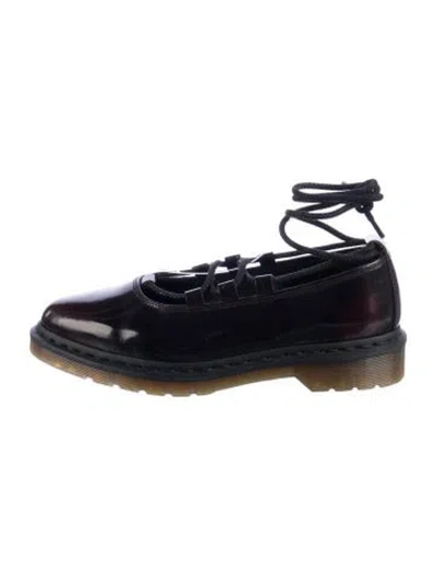 Pre-owned Dr. Martens Leather Flats In Blue