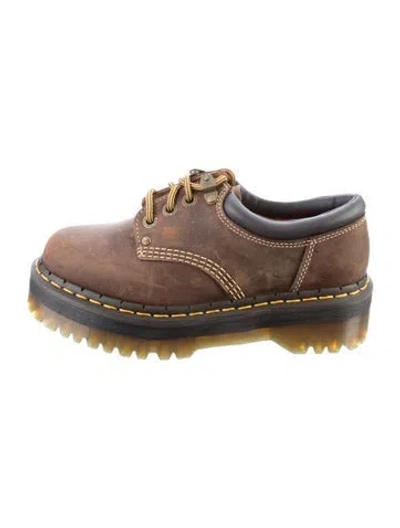 Pre-owned Dr. Martens Leather Flats In Brown