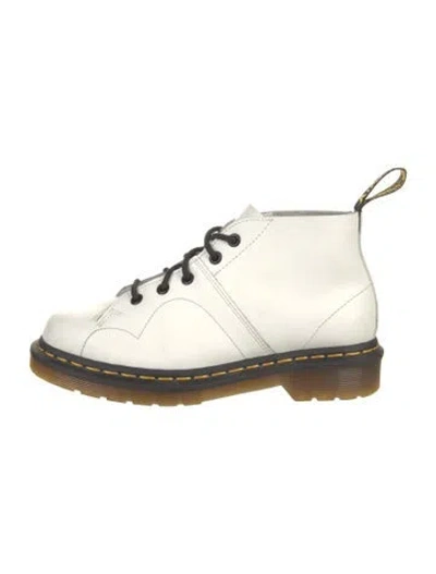 Pre-owned Dr. Martens Leather Flats In White