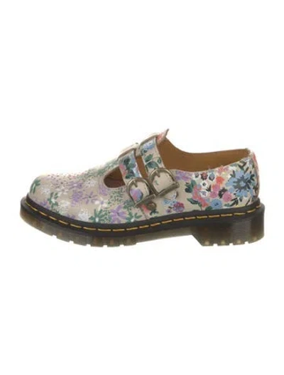 Pre-owned Dr. Martens Leather Floral Print In Neutral