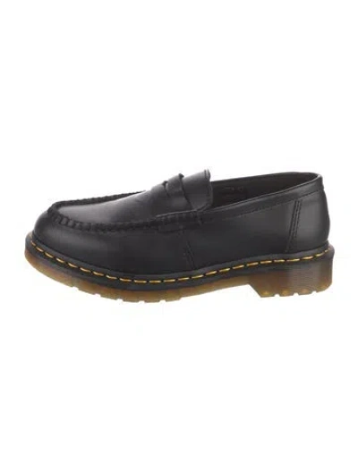 Pre-owned Dr. Martens Leather Fringe Trim Accent Loafers In Black