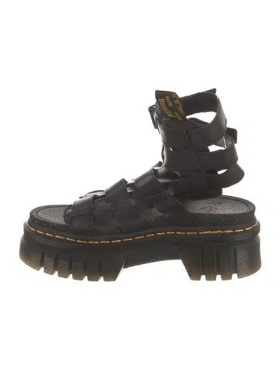 Pre-owned Dr. Martens Leather Gladiator Sandals In Black
