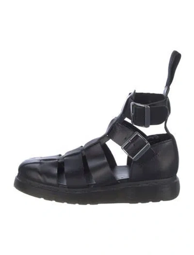 Pre-owned Dr. Martens Leather Gladiator Sandals In Blue