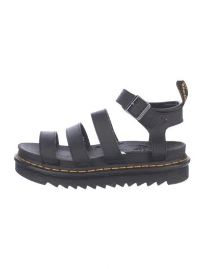 Pre-owned Dr. Martens Leather Gladiator Sandals In Blue