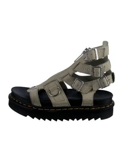 Pre-owned Dr. Martens Leather Gladiator Sandals In Green