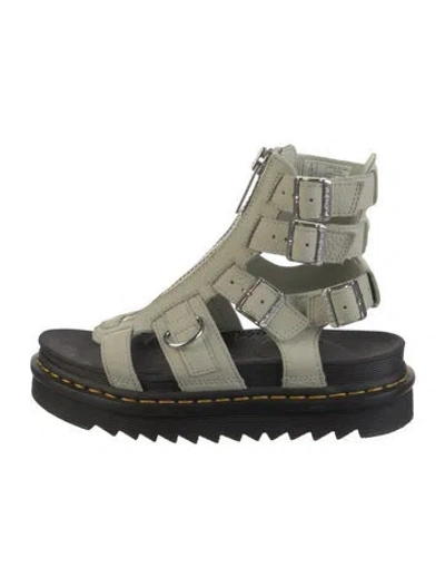 Pre-owned Dr. Martens Leather Gladiator Sandals In Green