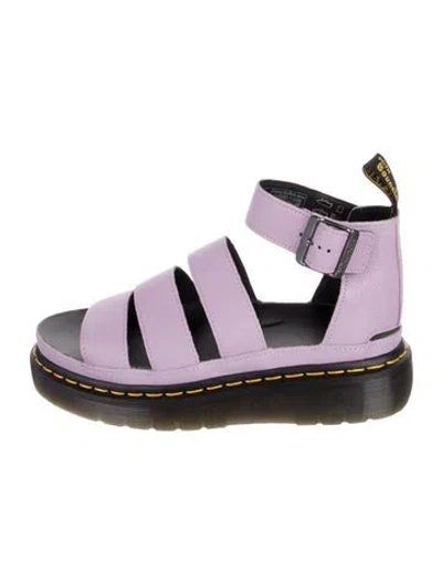Pre-owned Dr. Martens Leather Gladiator Sandals In Purple