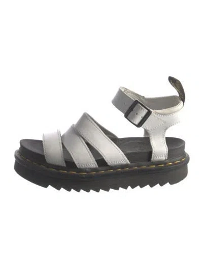 Pre-owned Dr. Martens Leather Gladiator Sandals In White